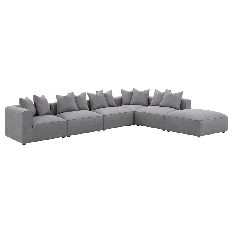 Jennifer Upholstered Armless Chair Grey - 551594