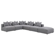 Jennifer Upholstered Armless Chair Grey - 551594