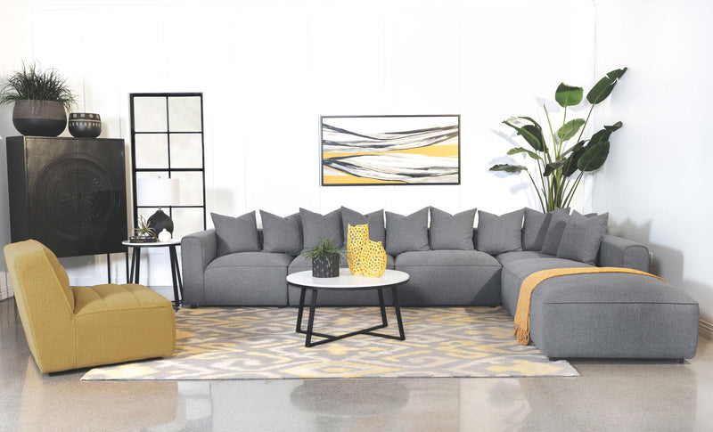 Jennifer Upholstered Armless Chair Grey - 551594