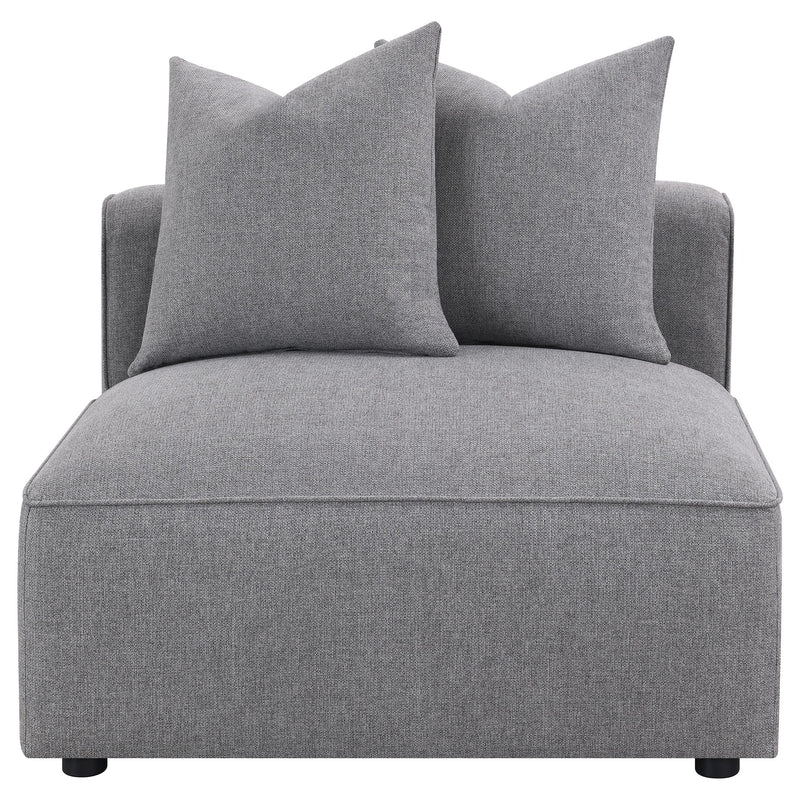 Jennifer Upholstered Armless Chair Grey - 551594