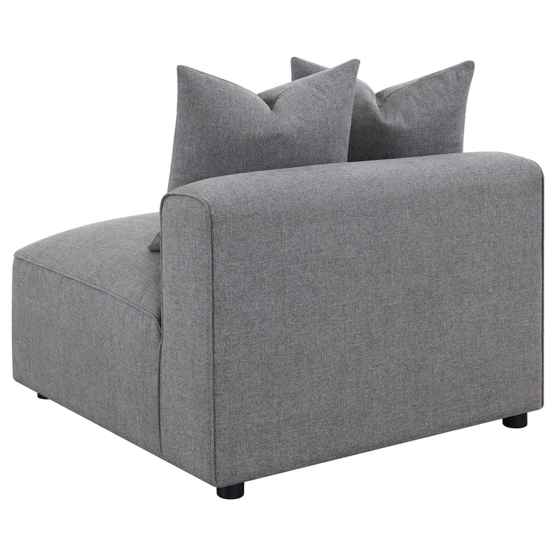 Jennifer Upholstered Armless Chair Grey - 551594