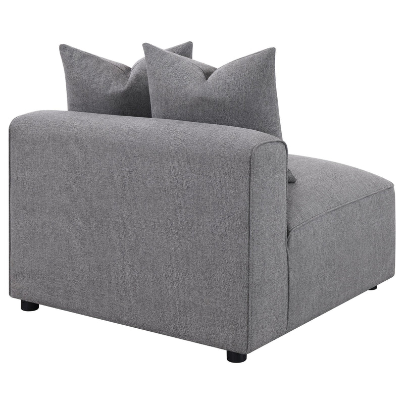 Jennifer Upholstered Armless Chair Grey - 551594