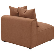 Jennifer Upholstered Armless Chair Terracotta - 551591