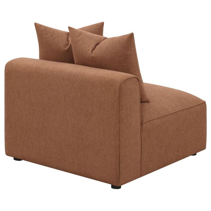 Jennifer Upholstered Armless Chair Terracotta - 551591