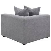 Jennifer Upholstered Corner Chair Grey - 551595