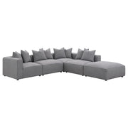 Jennifer Upholstered Corner Chair Grey - 551595