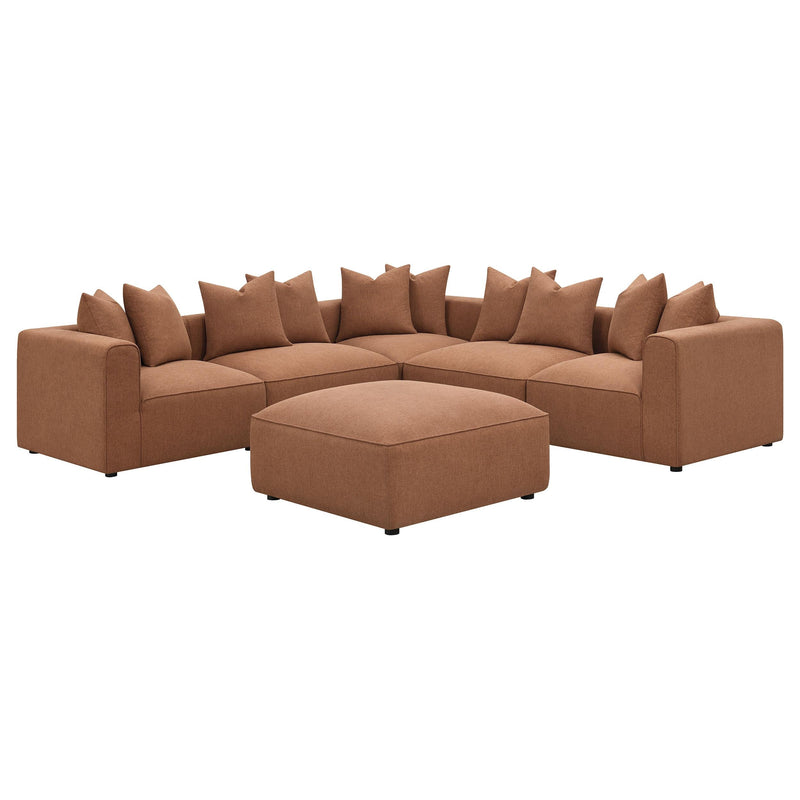 Jennifer Upholstered Corner Chair Terracotta - 551592