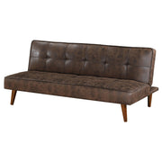 Jenson Upholstered Tufted Convertible Sofa Bed Dark Coffee - 360237