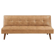 Jenson Upholstered Tufted Convertible Sofa Bed Saddle Brown - 360234