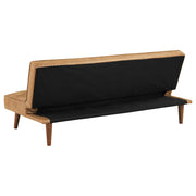 Jenson Upholstered Tufted Convertible Sofa Bed Saddle Brown - 360234