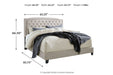Jerary Gray Queen Upholstered Bed - Gate FurnitureQueen Bed