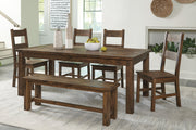 Jerrick Burnished Brown Dining Set - Lara FurnitureDining Room Set