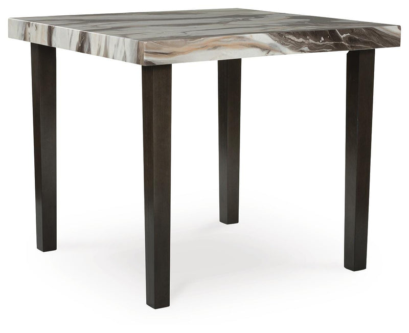 Jeshina Dark Brown/Beige Counter Height Dining Table - PCD581-13
