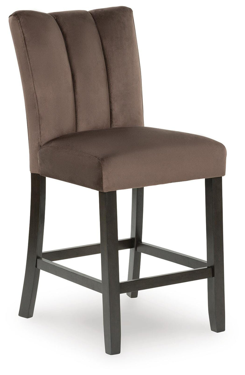 Jeshina Dark Brown Counter Height Dining Table and 4 Barstools - PCD581D3