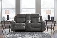 Jesolo Dark Gray Reclining Loveseat with Console - Gate FurnitureLoveseat