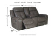 Jesolo Dark Gray Reclining Loveseat with Console - Gate FurnitureLoveseat