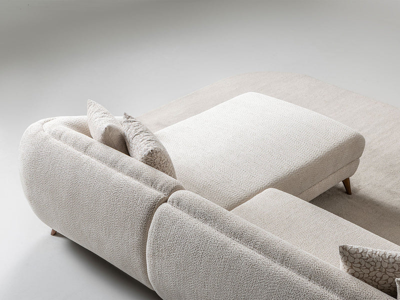 Jesse Sectional Sofa - Cream in Cream - 200-ST-JES-İSTANBUL01-CRE-S