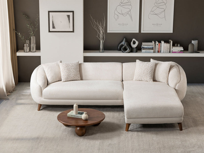 Jesse Sectional Sofa - Cream in Cream - 200-ST-JES-İSTANBUL01-CRE-S