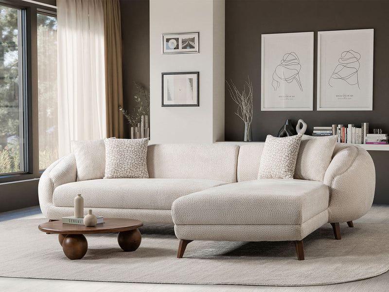Jesse Sectional Sofa - Cream in Cream - 200-ST-JES-İSTANBUL01-CRE-S