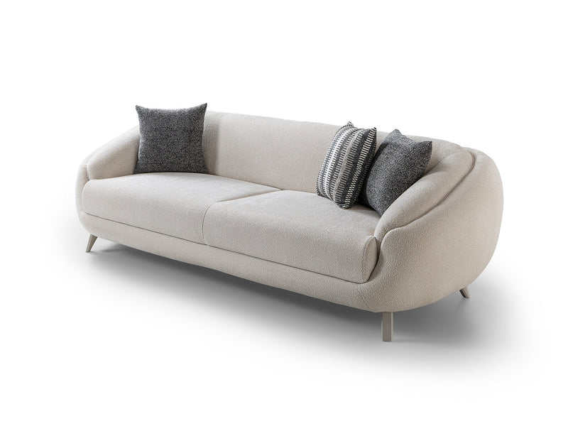 Jesse Stationary Loveseat - Cream in Cream - 200-ST-SOFT03-CR-2