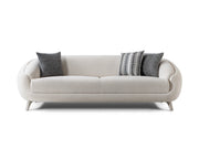 Jesse Stationary Sofa - Cream in Cream - 200-ST-SOFT03-CR-3