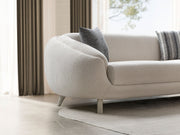 Jesse Stationary Sofa - Walnut in Cream - 200-ST-SOFT03-WL-3