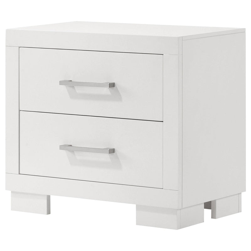 Jessica 2-drawer Nightstand Snow White - 202992