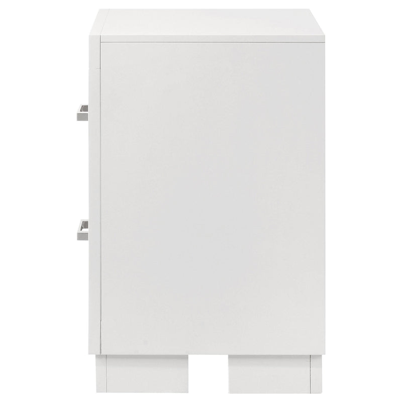Jessica 2-drawer Nightstand Snow White - 202992