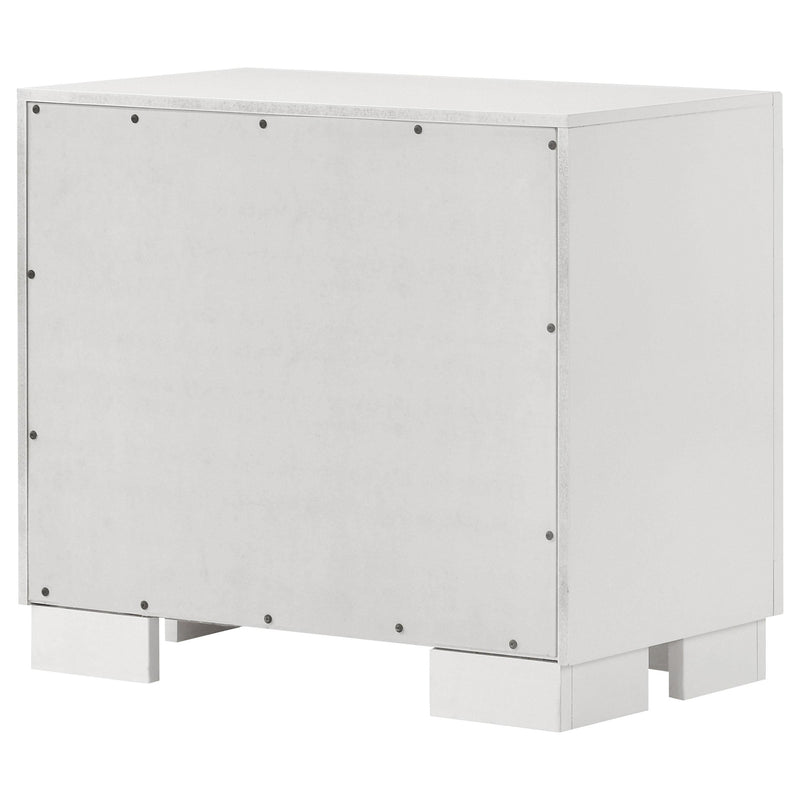 Jessica 2-drawer Nightstand Snow White - 202992