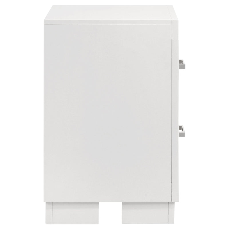 Jessica 2-drawer Nightstand Snow White - 202992