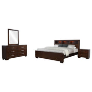 Jessica 4-piece California King Bedroom Set Cappuccino - 200719KW-S4