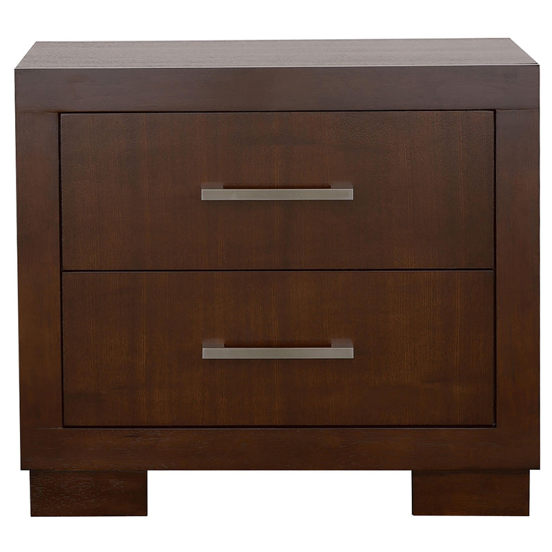 Jessica 4-piece Eastern King LED Bedroom Set Cappuccino - 200711KE-S4