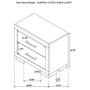 Jessica 4-piece Eastern King LED Bedroom Set Snow White - 202990KE-S4