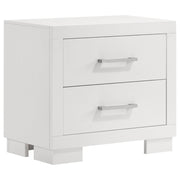 Jessica 4-piece Eastern King LED Bedroom Set Snow White - 202990KE-S4
