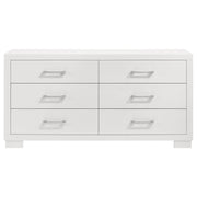 Jessica 4-piece Eastern King LED Bedroom Set Snow White - 202990KE-S4