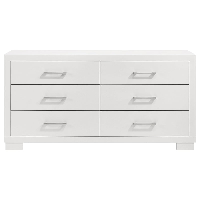 Jessica 4-piece Eastern King LED Bedroom Set Snow White - 202990KE-S4