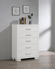 Jessica 5-drawer Bedroom Chest Snow White - 202995