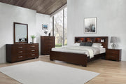 Jessica 5-piece California King Bedroom Set Cappuccino - 200719KW-S5