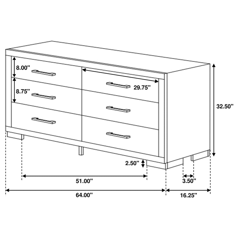 Jessica 5-piece California King Bedroom Set Cappuccino - 200719KW-S5
