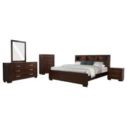 Jessica 5-piece Eastern King Bedroom Set Cappuccino - 200719KE-S5