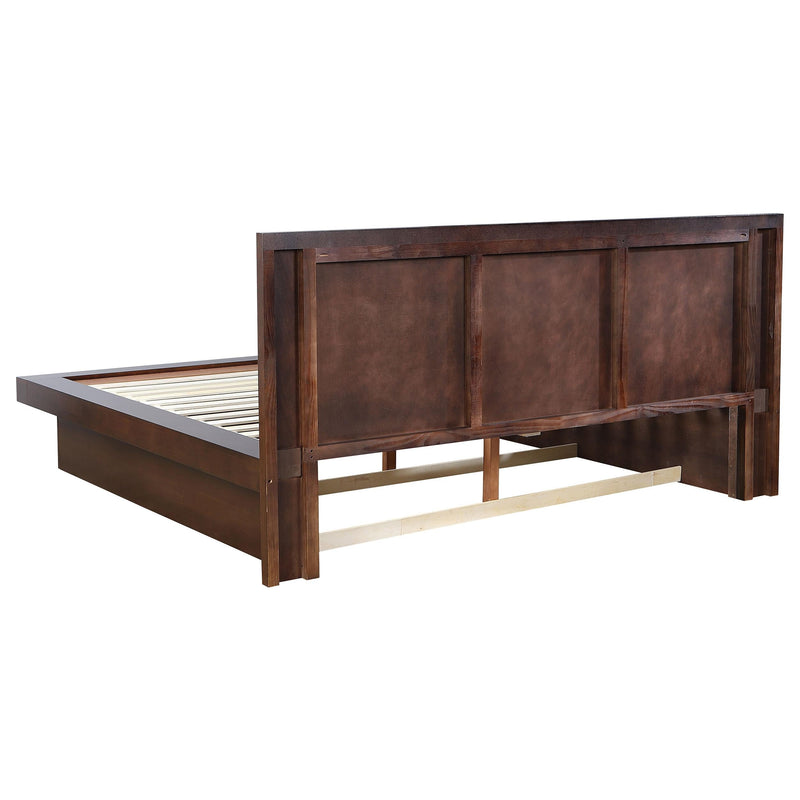 Jessica 5-piece Eastern King LED Bedroom Set Cappuccino - 200711KE-S5