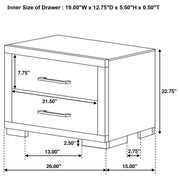 Jessica 5-piece Queen Bedroom Set Cappuccino - 200719Q-S5