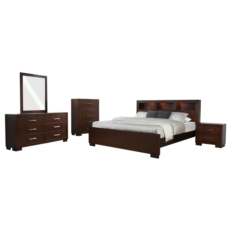 Jessica 5-piece Queen Bedroom Set Cappuccino - 200719Q-S5