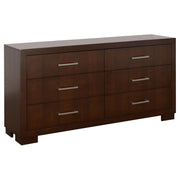 Jessica 5-piece Queen LED Bedroom Set Cappuccino - 200711Q-S5