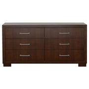 Jessica 5-piece Queen LED Bedroom Set Cappuccino - 200711Q-S5