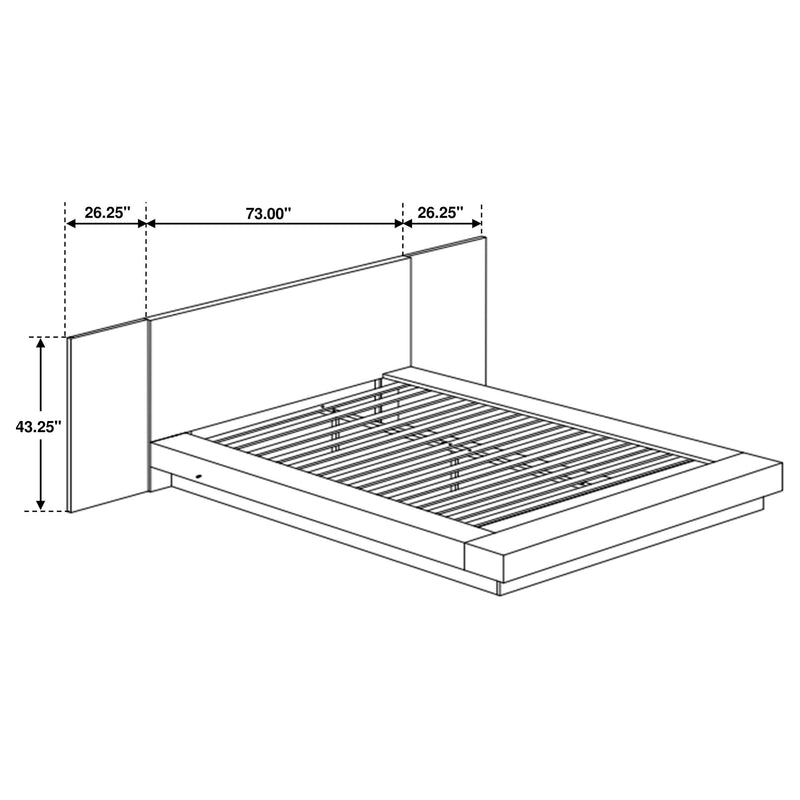 Jessica 5-piece Queen LED Bedroom Set Cappuccino - 200711Q-S5P