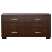 Jessica 5-piece Queen LED Bedroom Set Cappuccino - 200711Q-S5P