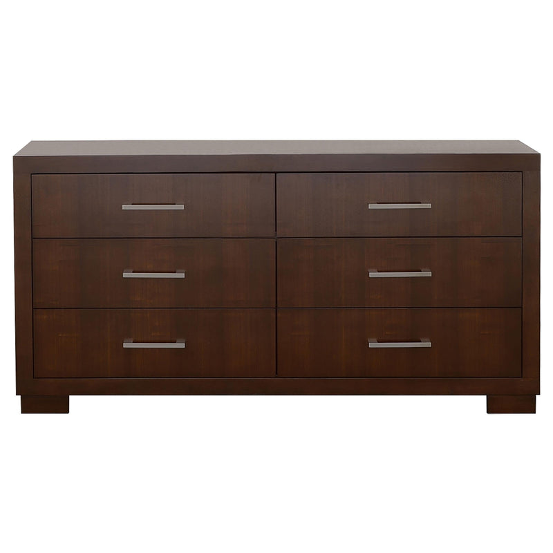 Jessica 5-piece Queen LED Bedroom Set Cappuccino - 200711Q-S5P