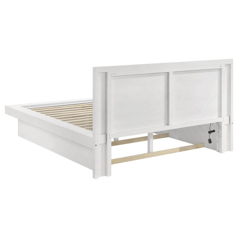 Jessica 5-piece Queen LED Bedroom Set Snow White - 202990Q-S5