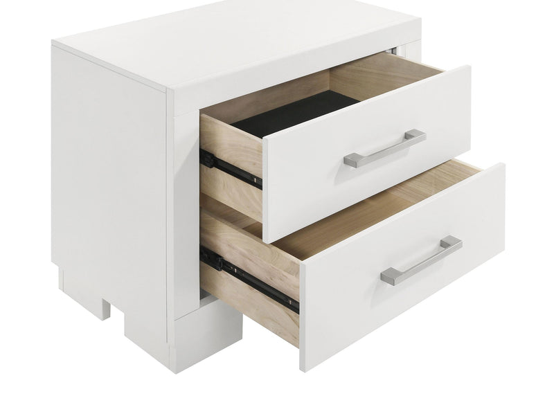 Jessica 5-piece Queen LED Bedroom Set Snow White - 202990Q-S5P